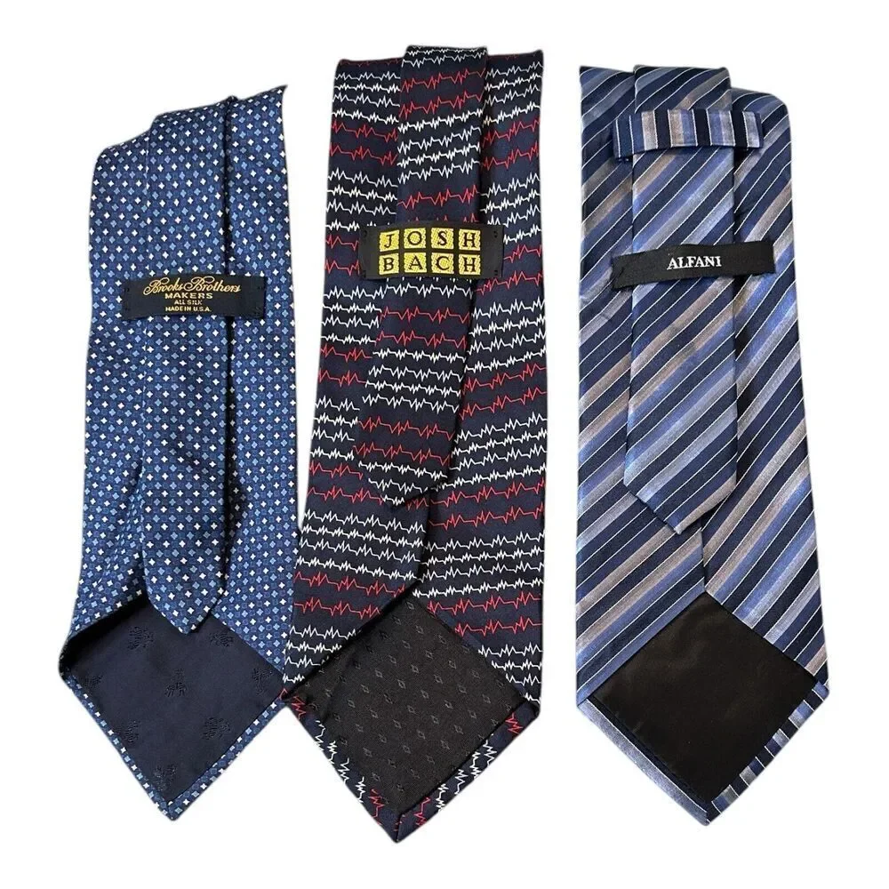 Brooks Brothers Makers Alfani Josh Bach Men’s Ties 3 Silk Neckties Brand Name